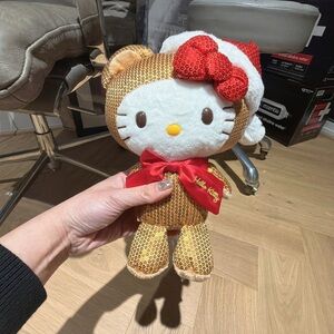 Hello Kitty Gold and Red Sequin Plush